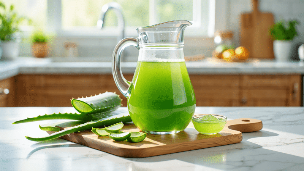Jus d’aloe vera : bienfaits, précautions et recette maison facile