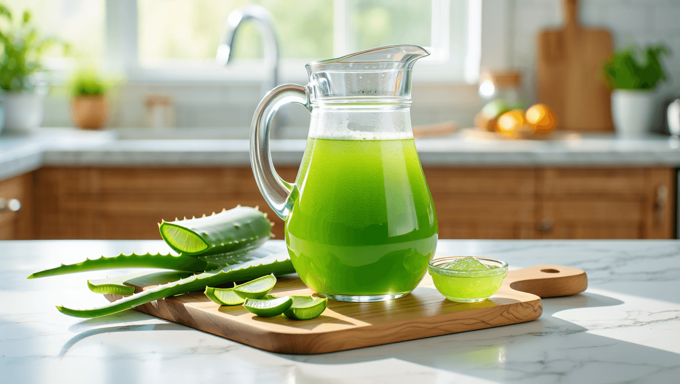 Jus d’aloe vera : bienfaits, précautions et recette maison facile