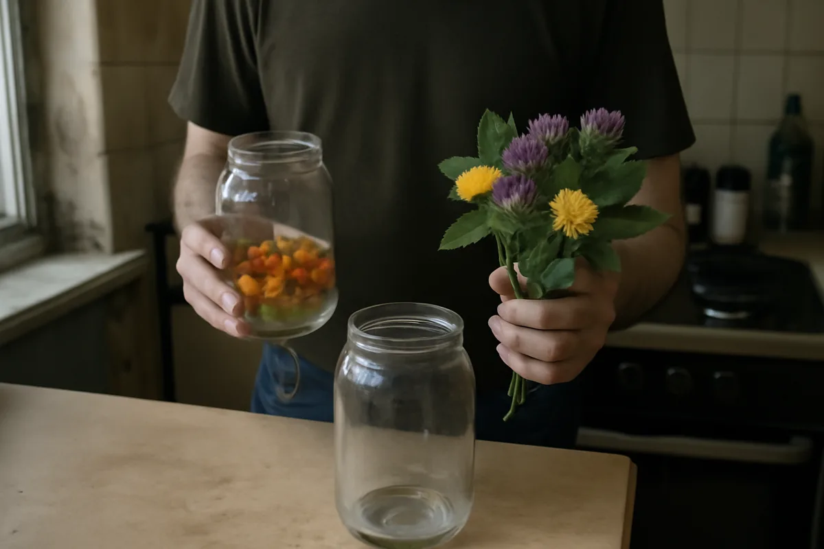 Erreurs fréquentes et comment les éviter — Utiliser des fleurs exposées aux pesticides ou proches d’une route — privilégiez des fleurs propres et idéalement biologiques. Ne pas nettoyer correctement les récipients — un matériel mal lavé peut altérer la fermentation. Ajouter