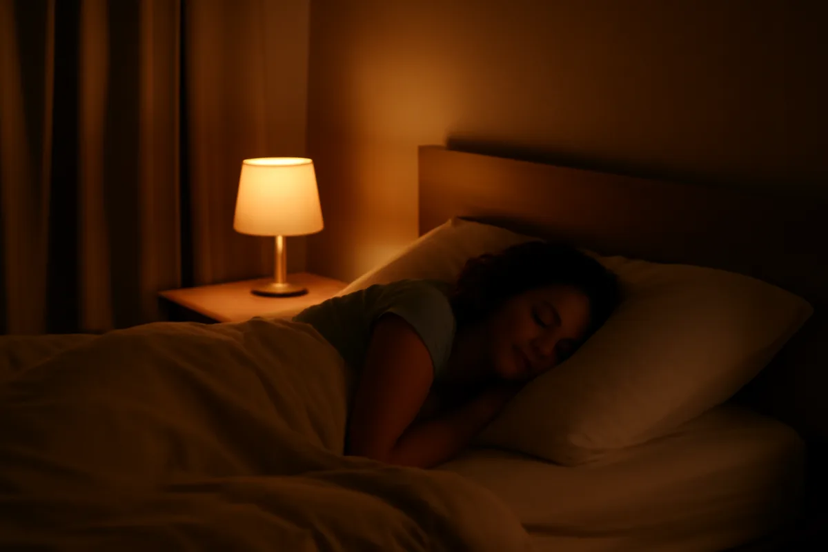Ambiance du soir et sommeil profond — Pour préparer la nuit, misez sur une transition progressive vers des lumières plus tamisées et plus chaudes. Préférez l’éclairage indirect et baissez l’intensité au fil des heures. Dans la chambre, une obscurité importante favorise