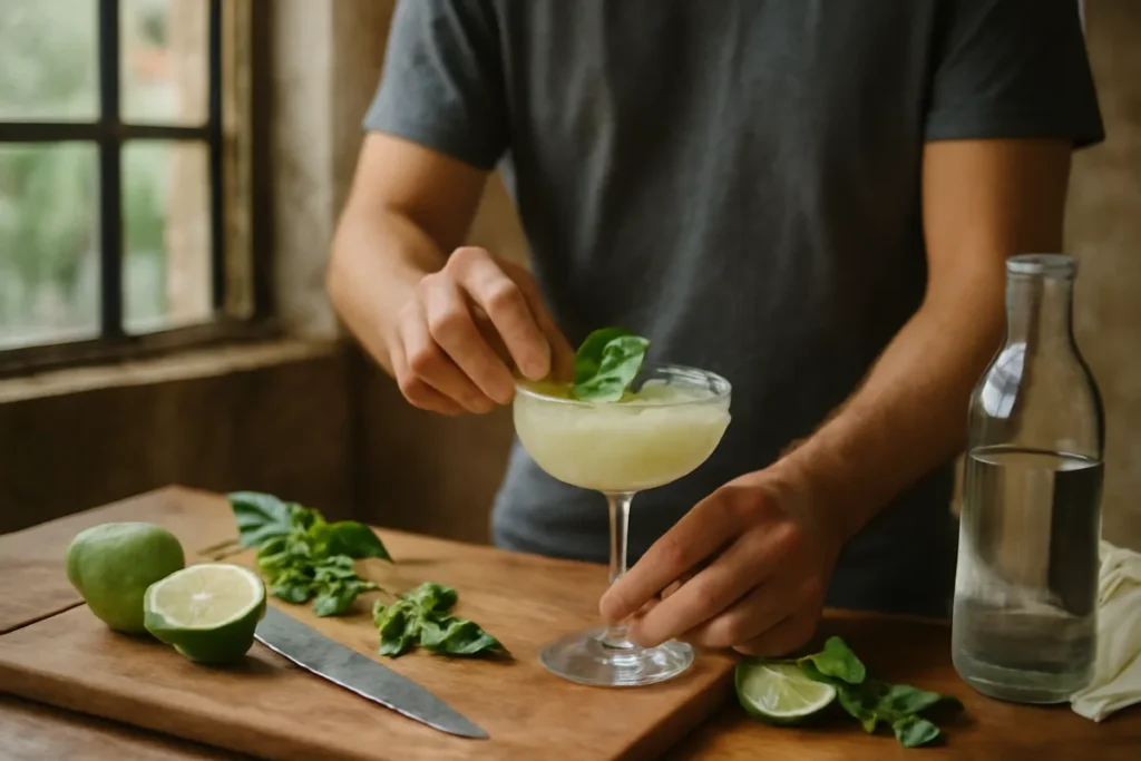 Margarita au tulsi et citron vert : recette maison rafraîchissante